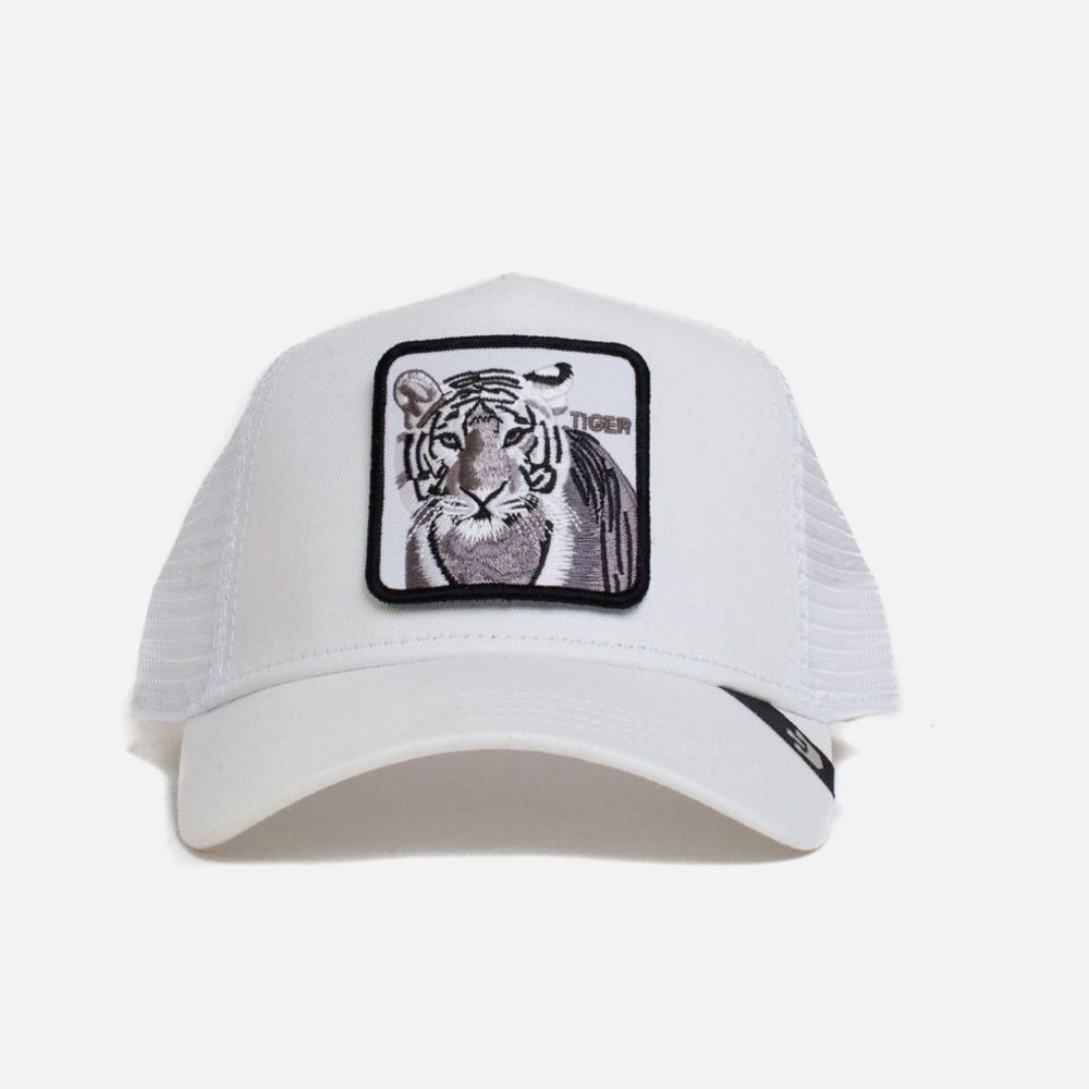 Goorin Bros White Tiger Trucker Hat White OS NWT‎